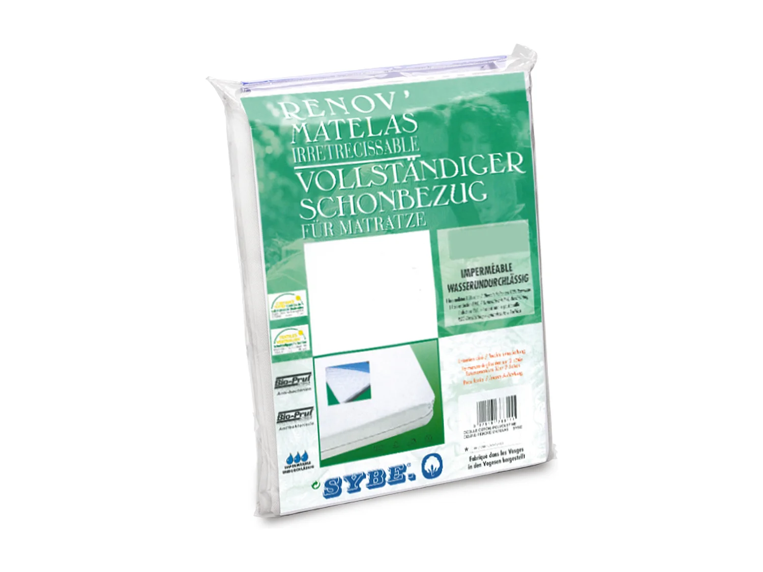 Housse de matelas imperméable Céline 100x190cm matelas 16 à 20cm