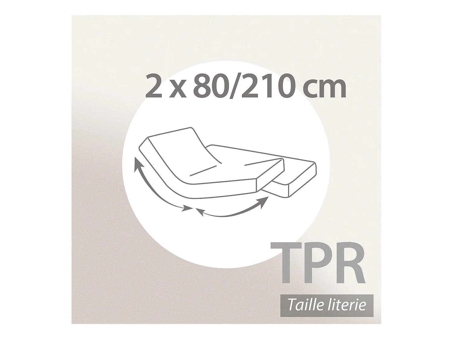 Protège matelas imperméable 2x80x210 cm lit articulé TPR bonnet 23cm ARNON molleton coton contrecollé polyuréthane