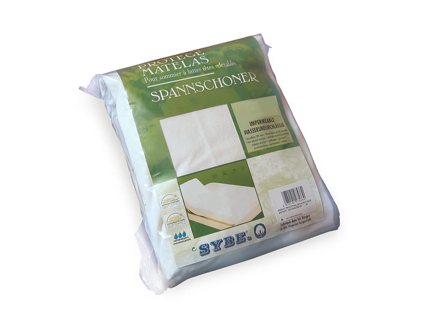 Protège matelas imperméable ANTONY 2x80x190 cm bonnet 23 cm coton enduction acrylique lit articulé TR