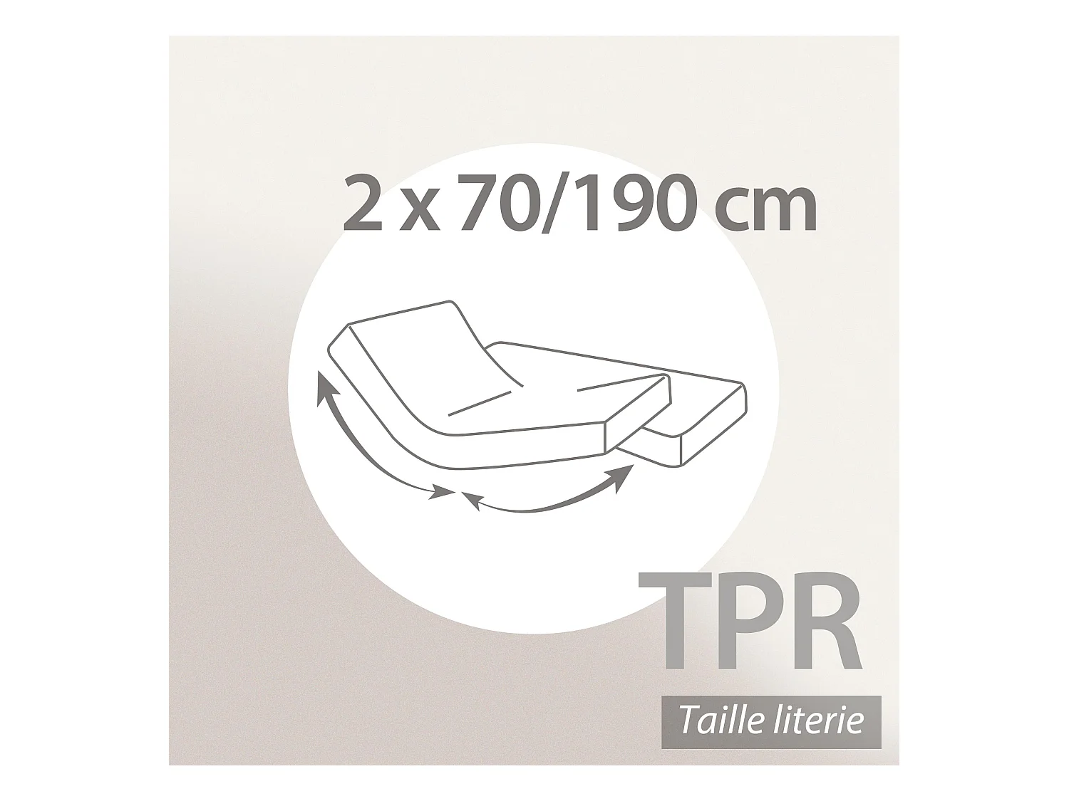 Protège matelas 2x70x190 cm ANTONIN Spécial lit articulé TPR Molleton absorbant traité anti-acariens Grand bonnet 30cm