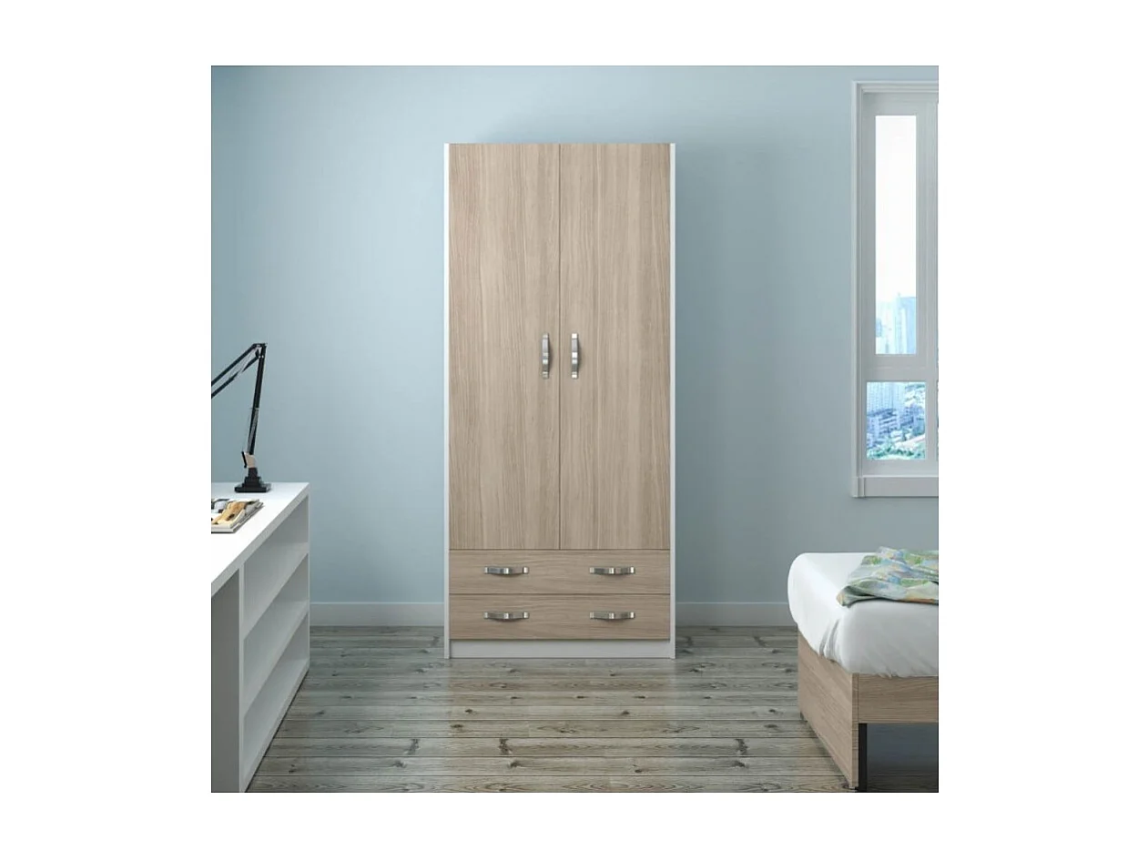 Armadio due ante e cassetti 91x52x210h colore olmo ARM290C