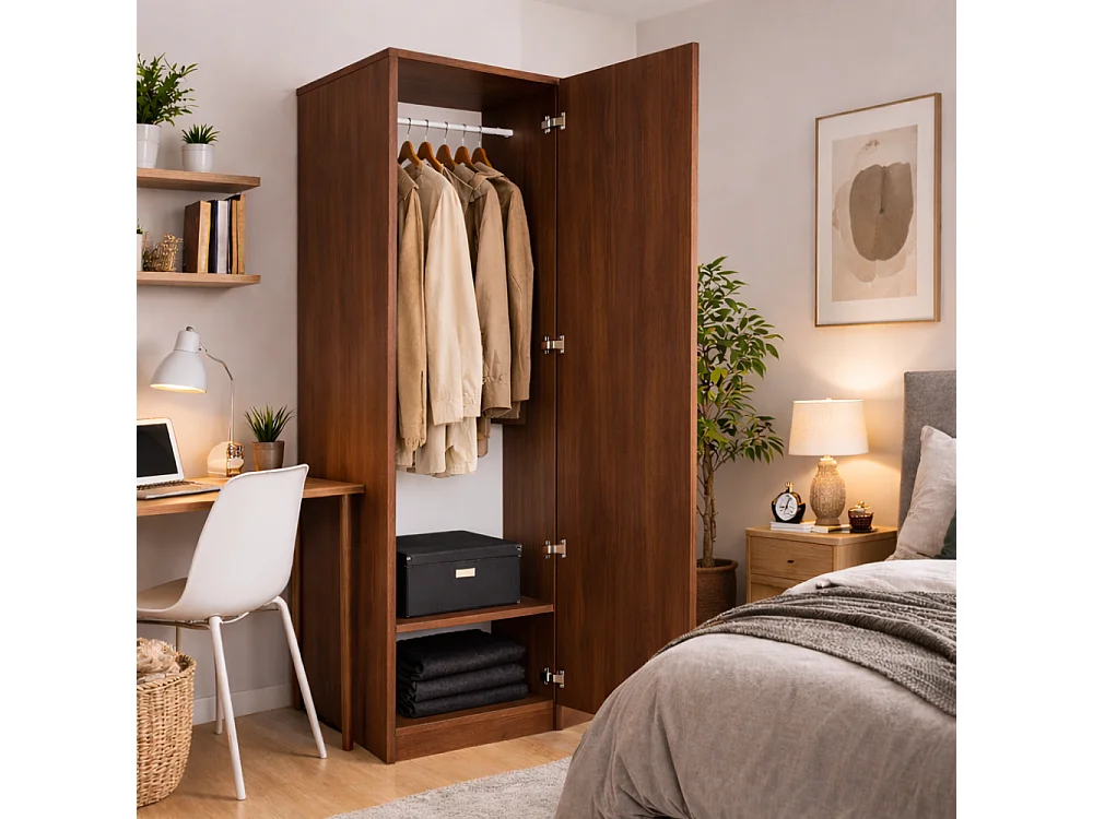 Armadio 1 anta 45x60x180 h colore noce antico