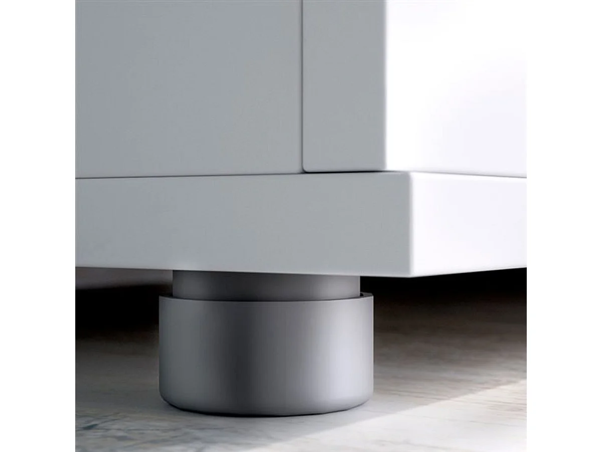 Armario auxiliar Fit 4 compartimentos con escobero abatibles blanco 190x78x35 cm