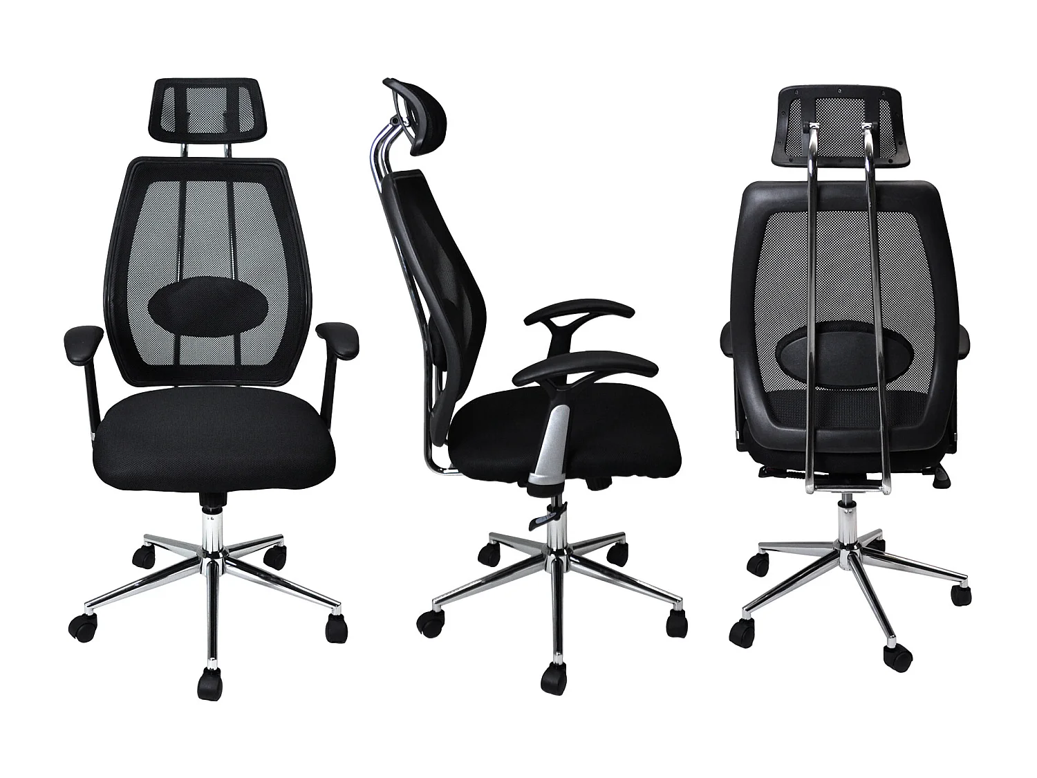 Poltrona presidenziale in tessuto nera - Firenze