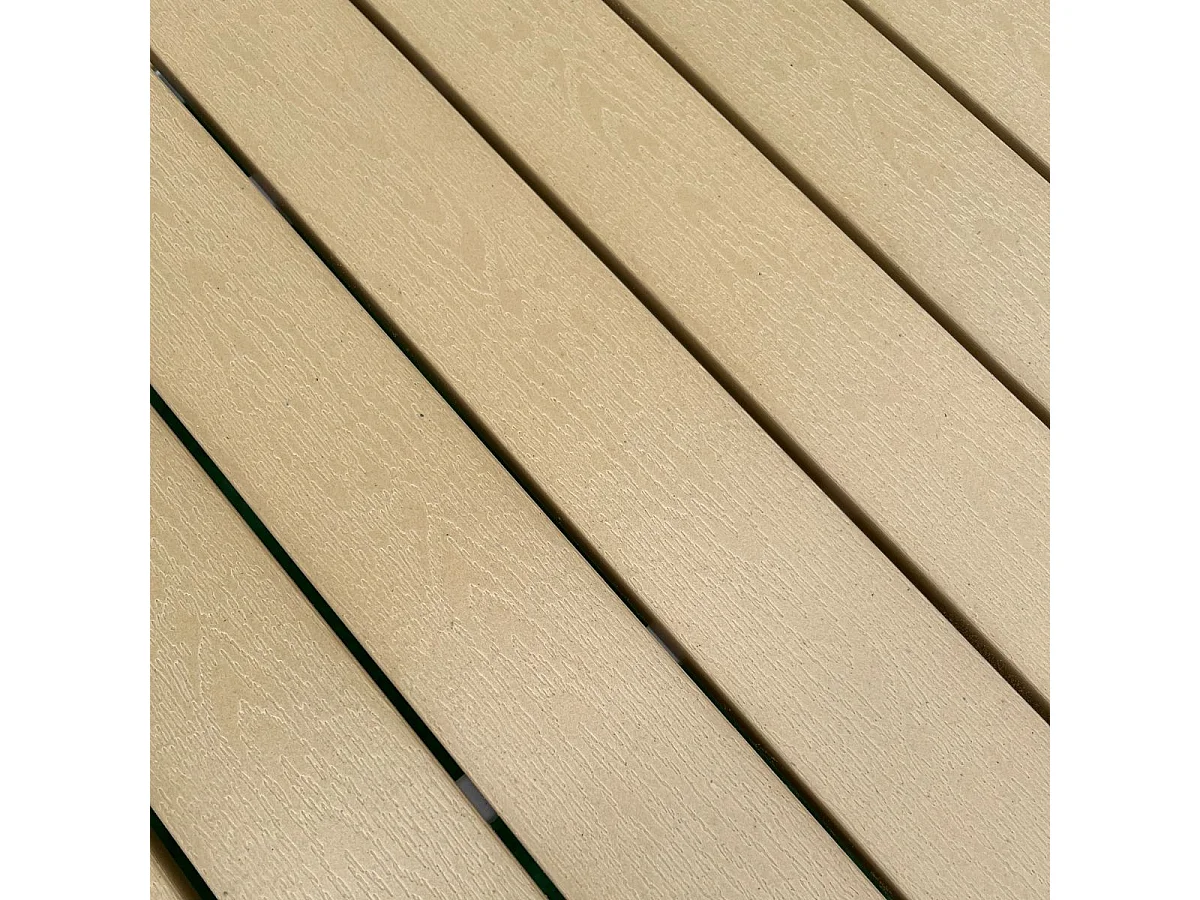 Conjunto de jardín Acacia sofá + 2 sillas + mesa natural/gris