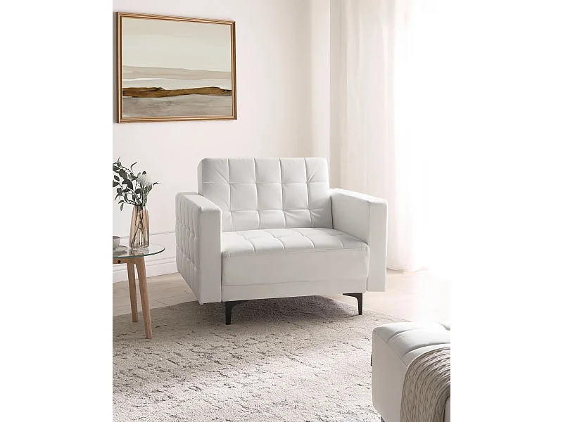 Fauteuil ABERDEEN Cuir PU Blanc