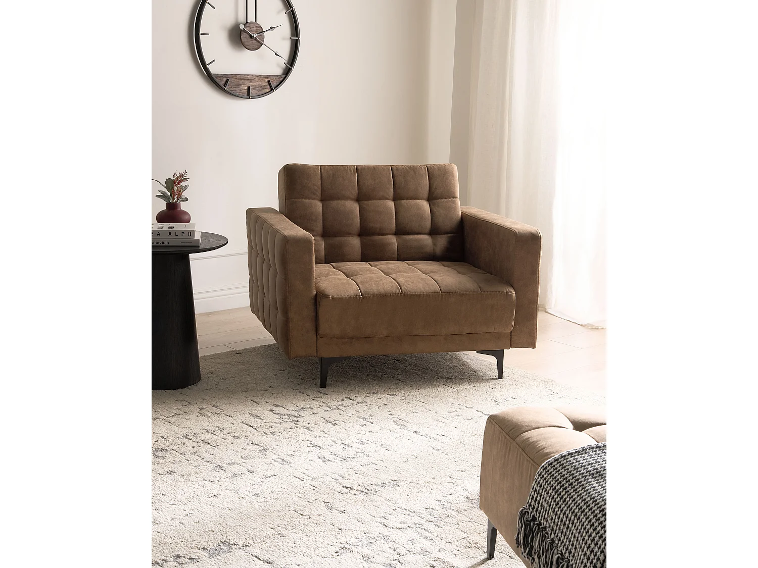 Fauteuil ABERDEEN Cuir PU Marron
