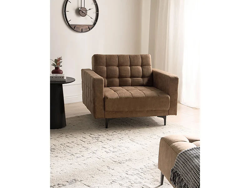 Fauteuil ABERDEEN Cuir PU Marron