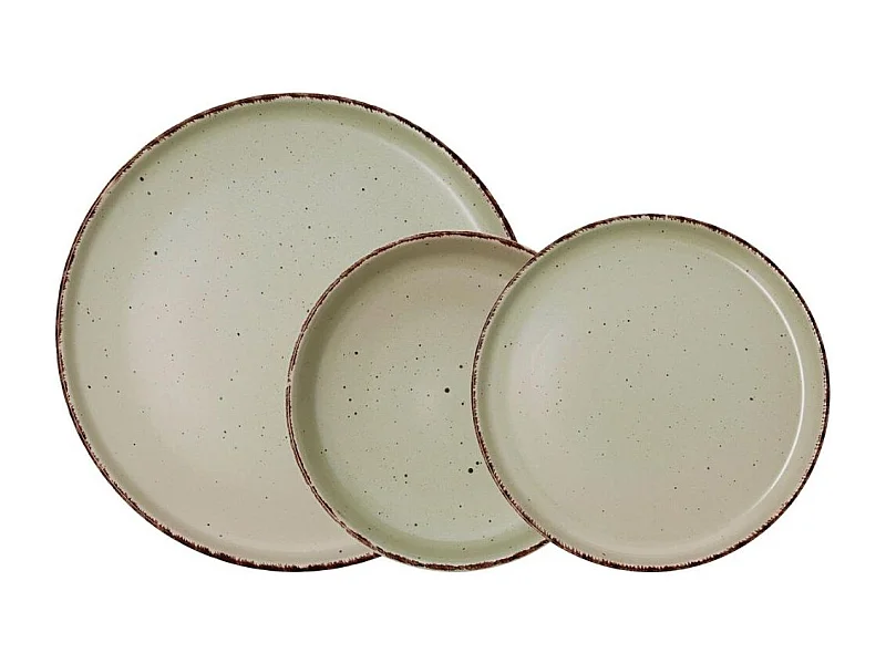 Vajilla Duna Quid 12 piezas 4 servicios cerámica verde