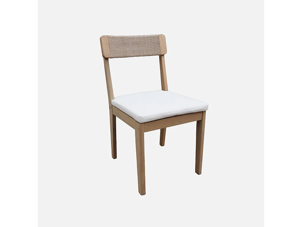 Set di 2 sedie da giardino pieghevoli in legno, marrone naturale