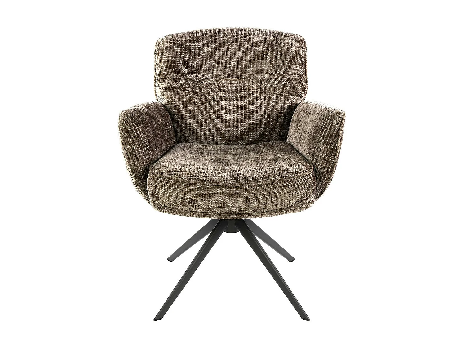 Fauteuil pivotant beige chaud à dossier souple (lot de 2) ASCOLI