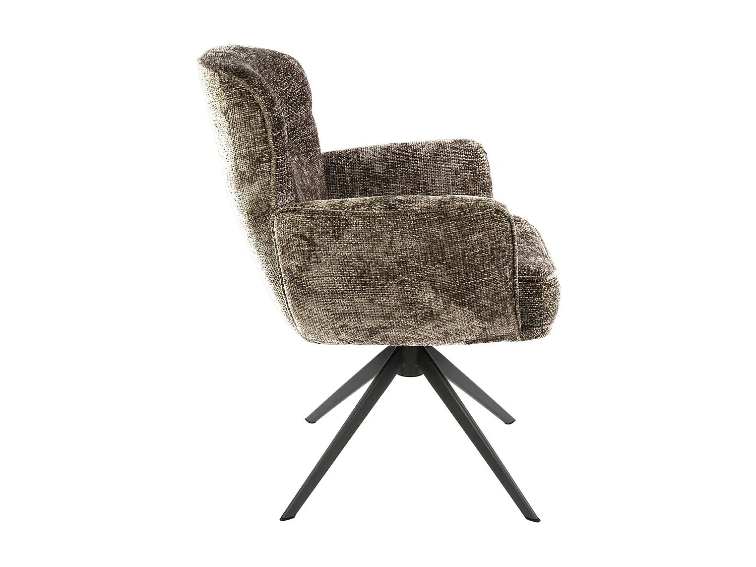 Fauteuil pivotant beige chaud à dossier souple (lot de 2) ASCOLI