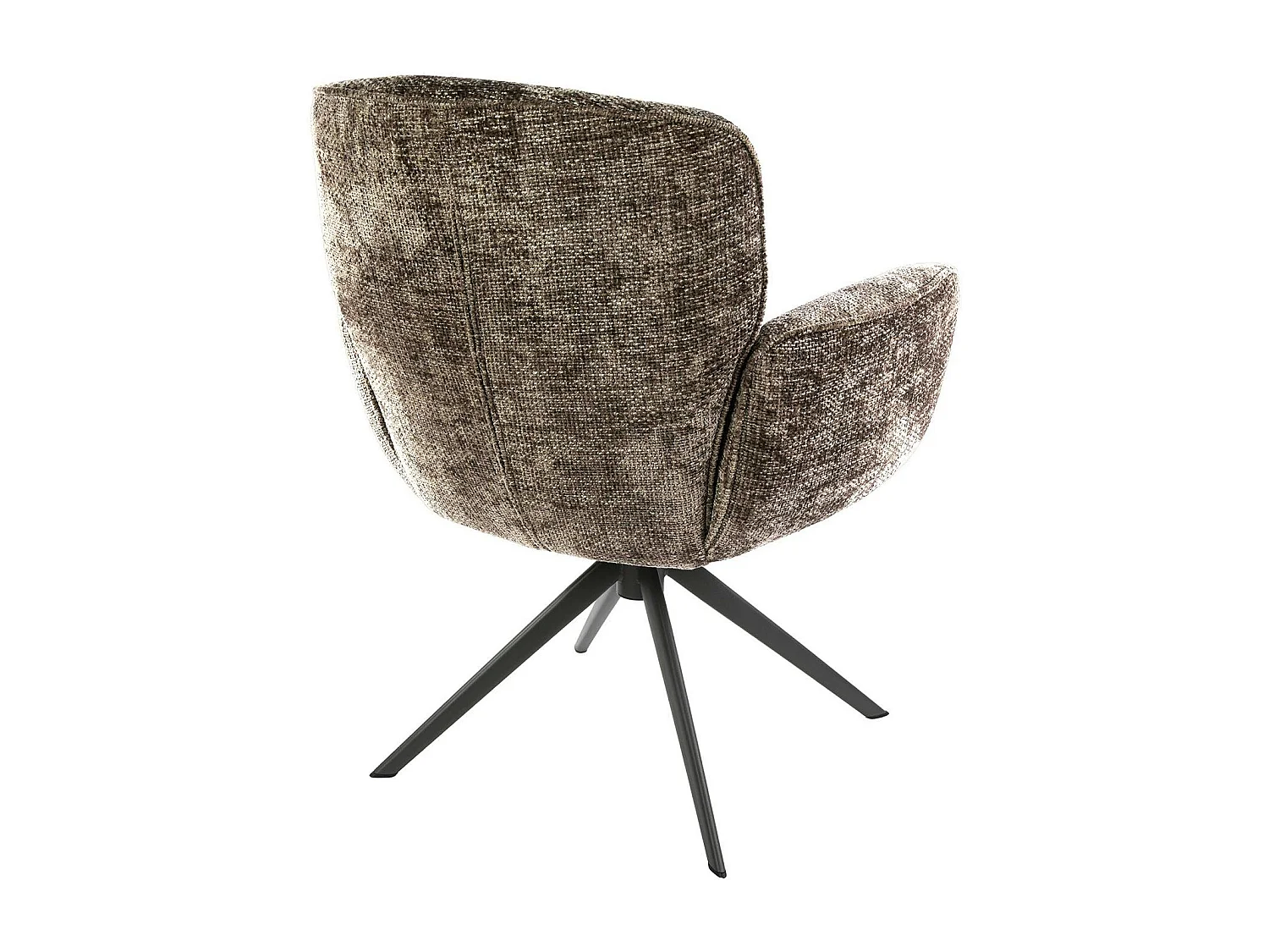 Fauteuil pivotant beige chaud à dossier souple (lot de 2) ASCOLI