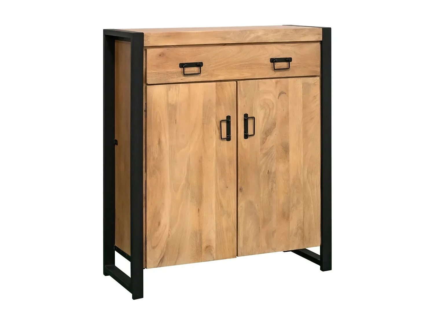 Meuble de rangement bois métal 2 portes MILORA