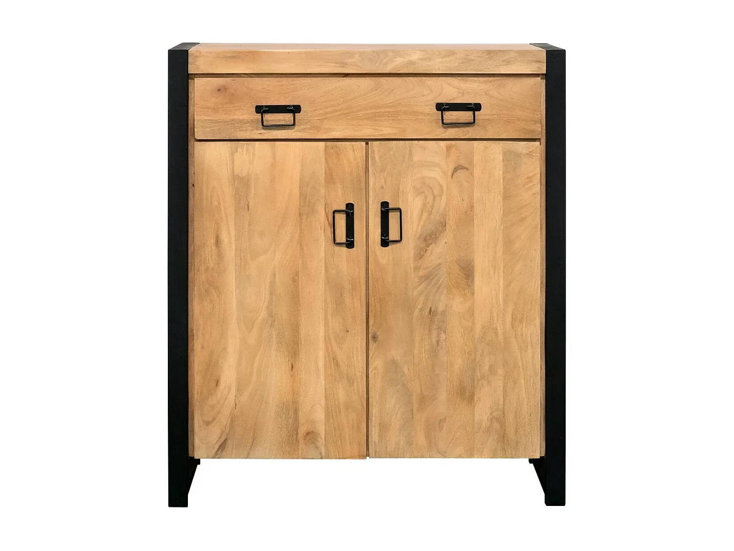 Meuble de rangement bois métal 2 portes MILORA