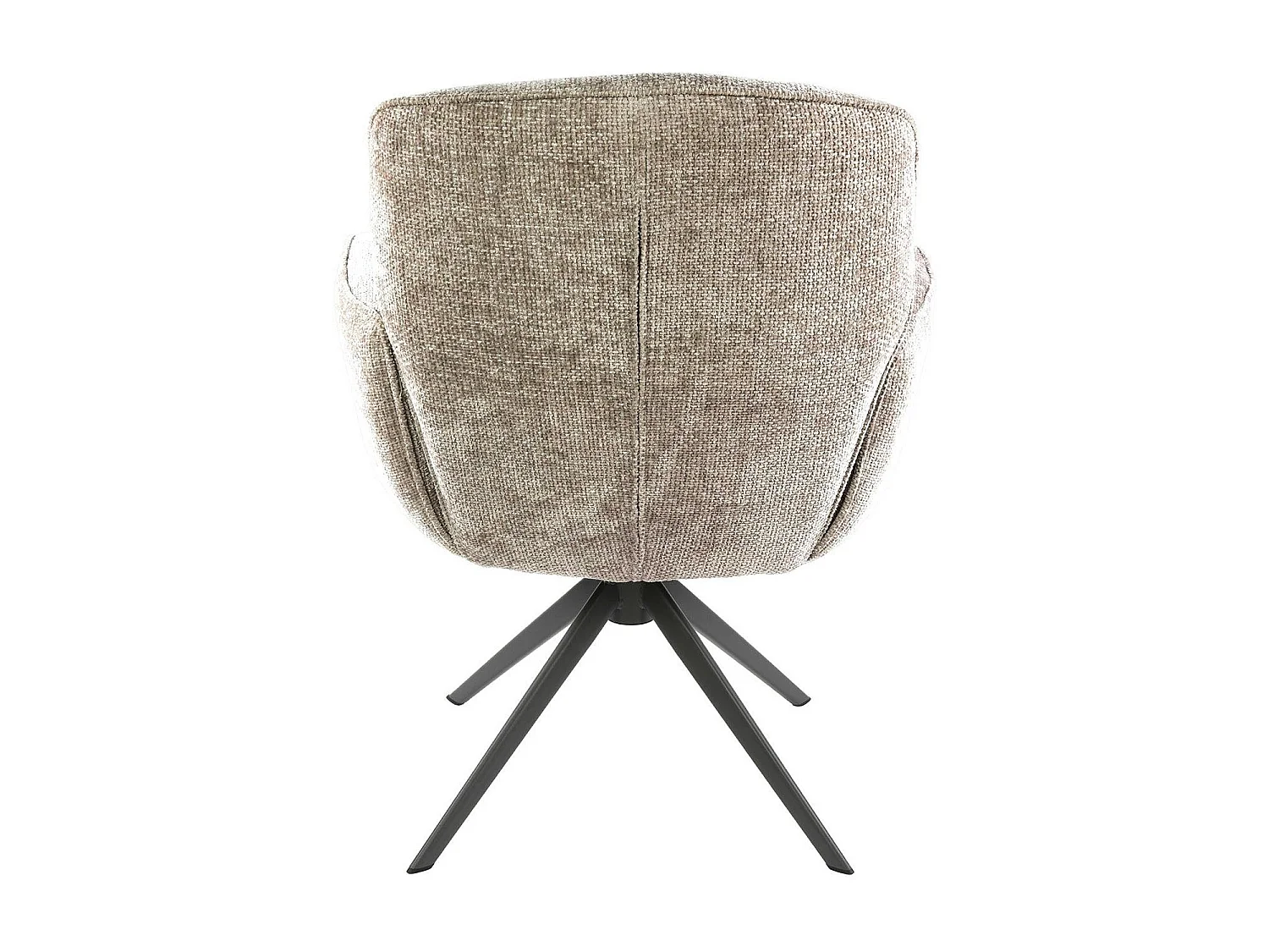Fauteuil pivotant beige à dossier souple (lot de 2) ASCOLI