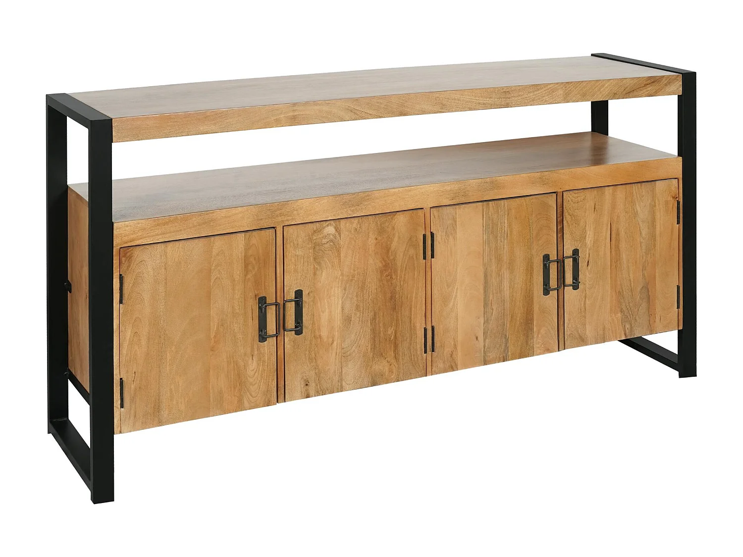 Buffet bois métal 4 portes MILORA