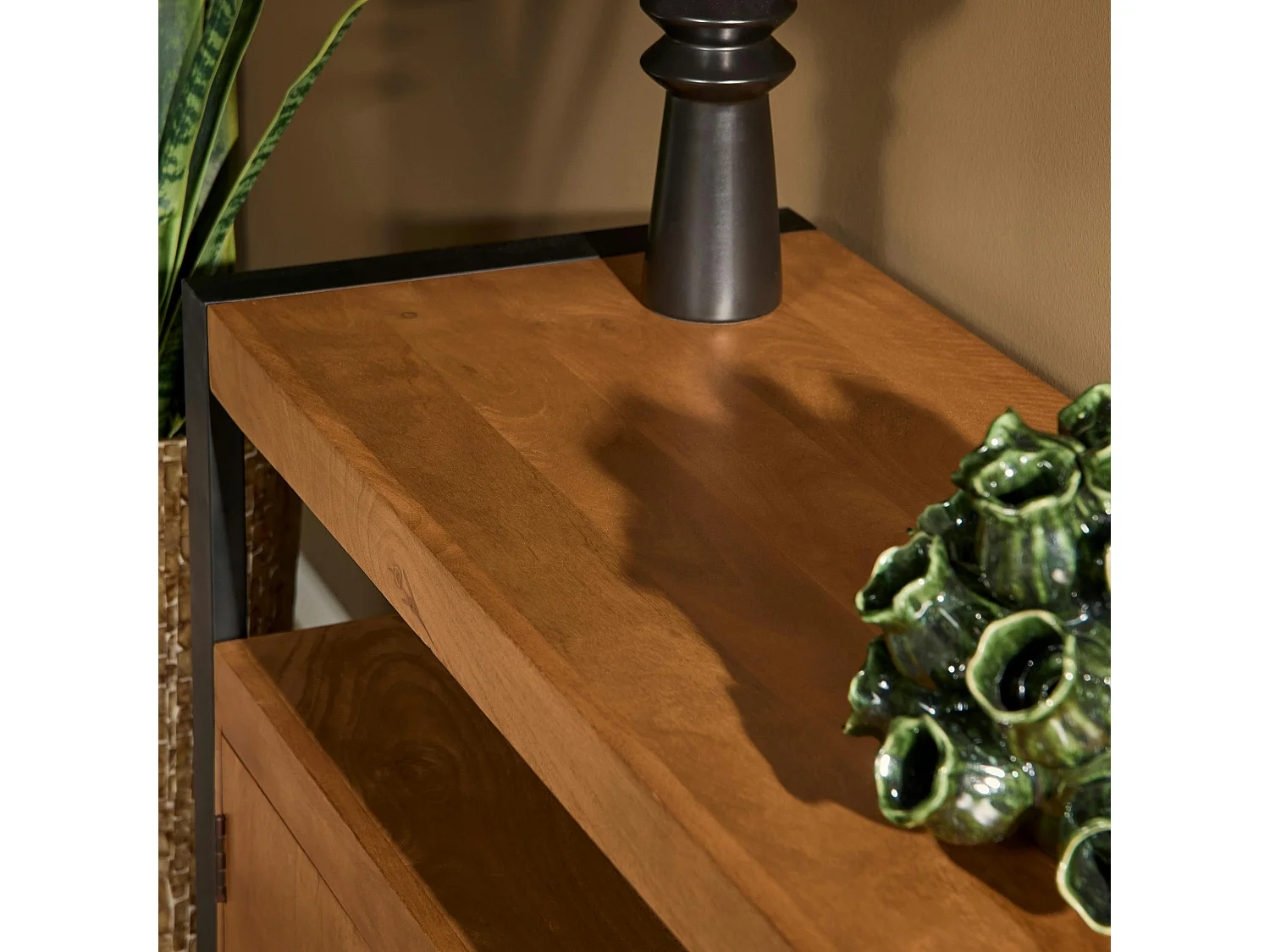 Buffet bois métal 4 portes MILORA