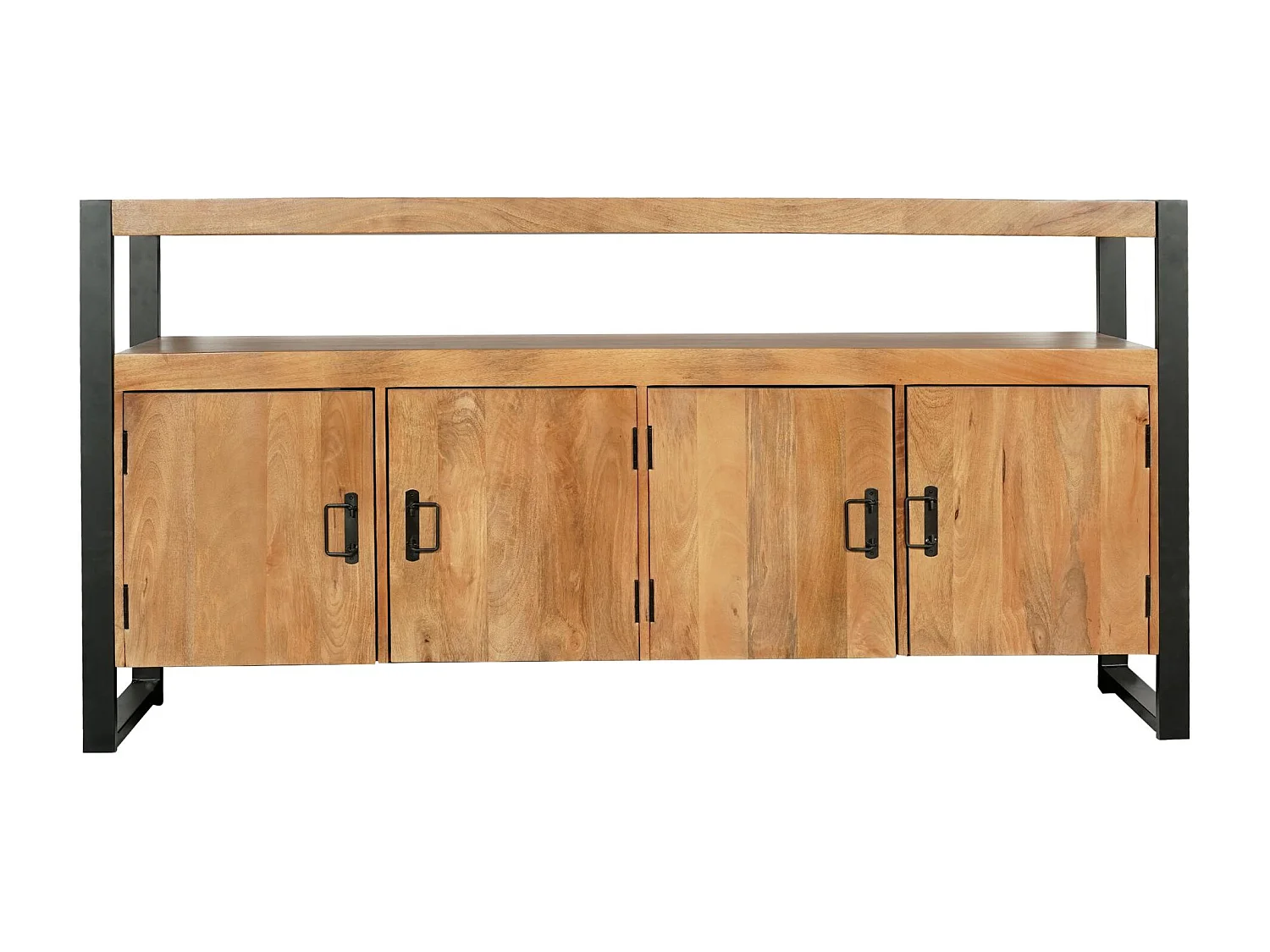 Buffet bois métal 4 portes MILORA