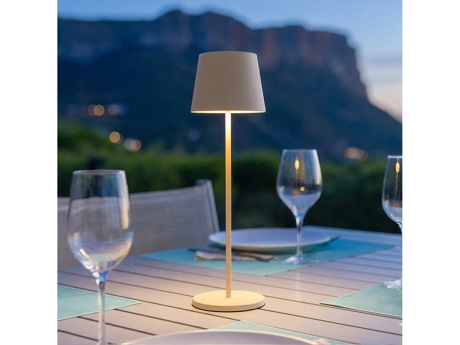 Lampe de table sans fil KELLY Sable H38cm