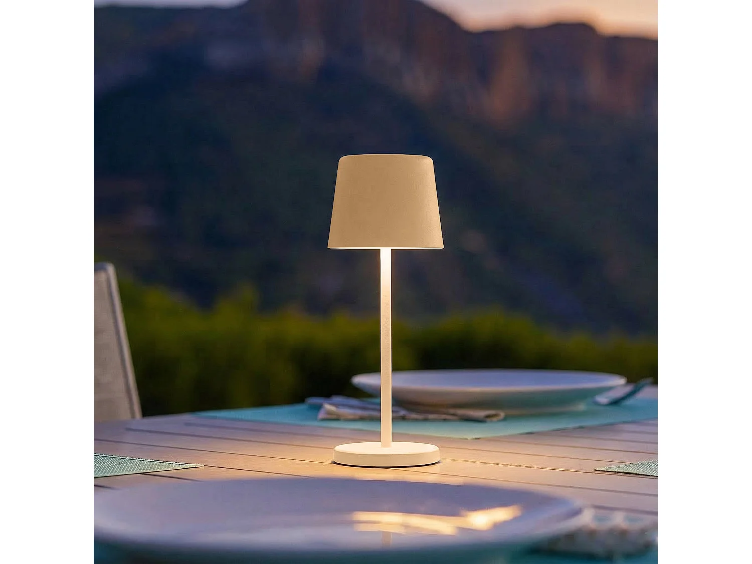 Lampe de table sans fil MINI KELLY Sable H22cm