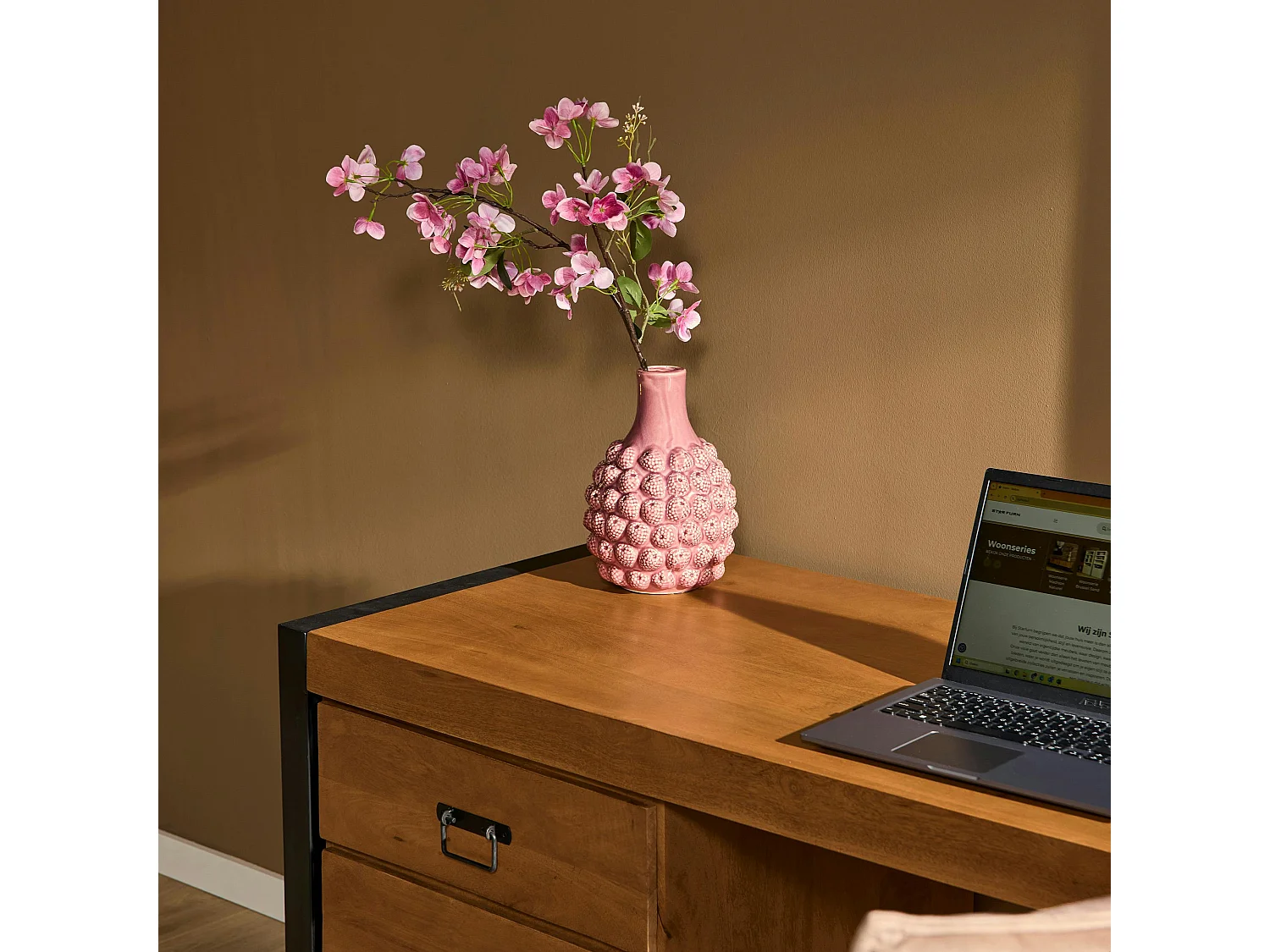 Bureau en bois 3 tiroirs MILORA