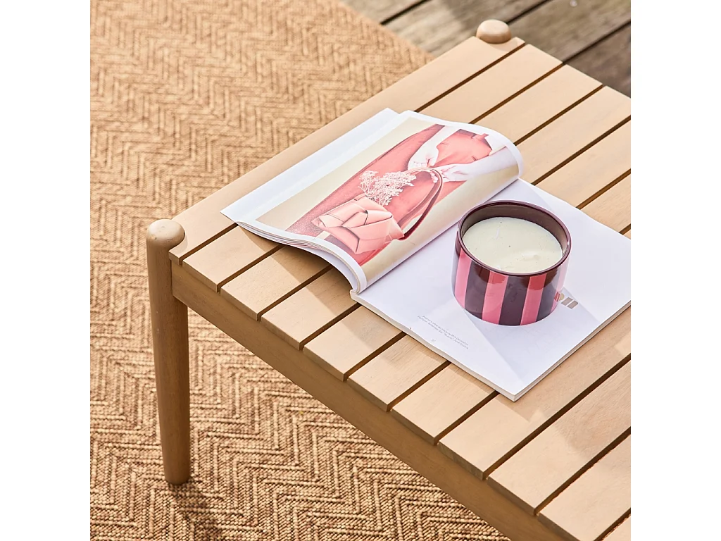 Conjunto de jardín de madera de acacia para 4 personas natural