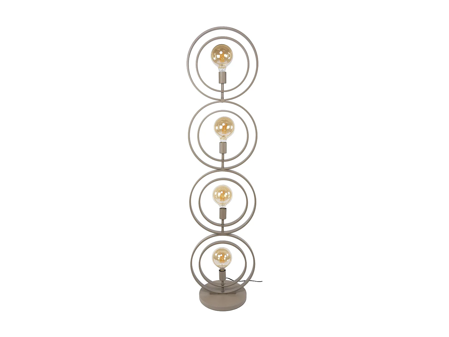 Lampadaire moderne beige 4 anneaux pivotants TRIBECA