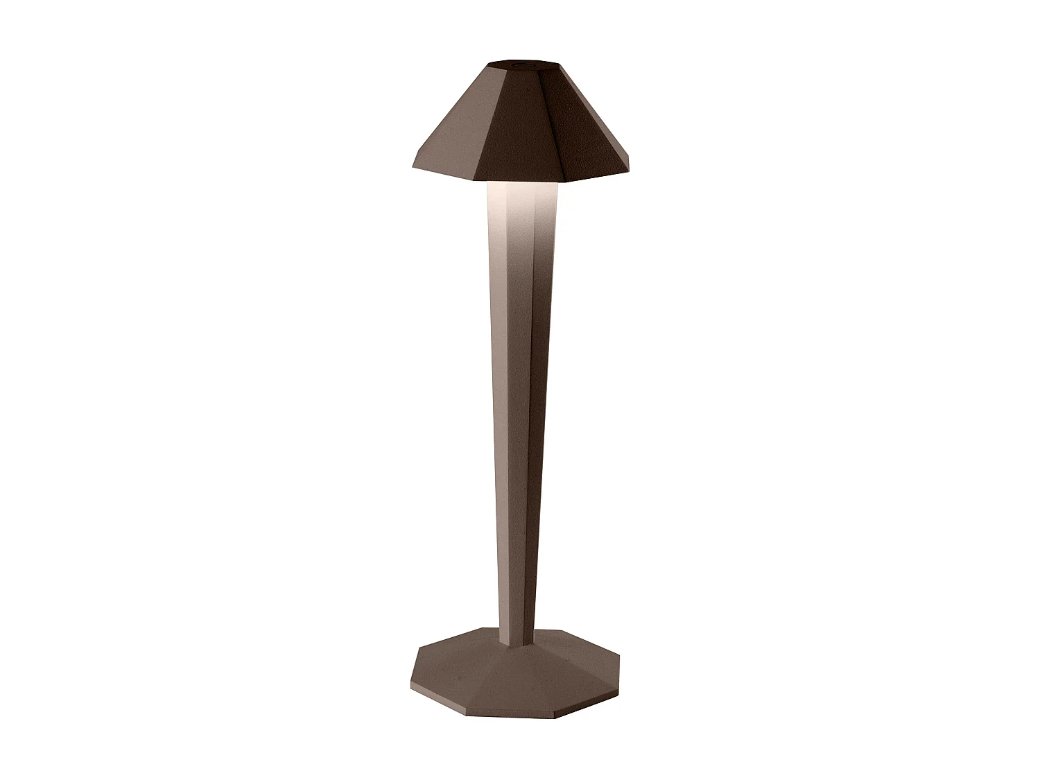 Lampe de table sans fil aluminium KRYPTON Rouille H35cm