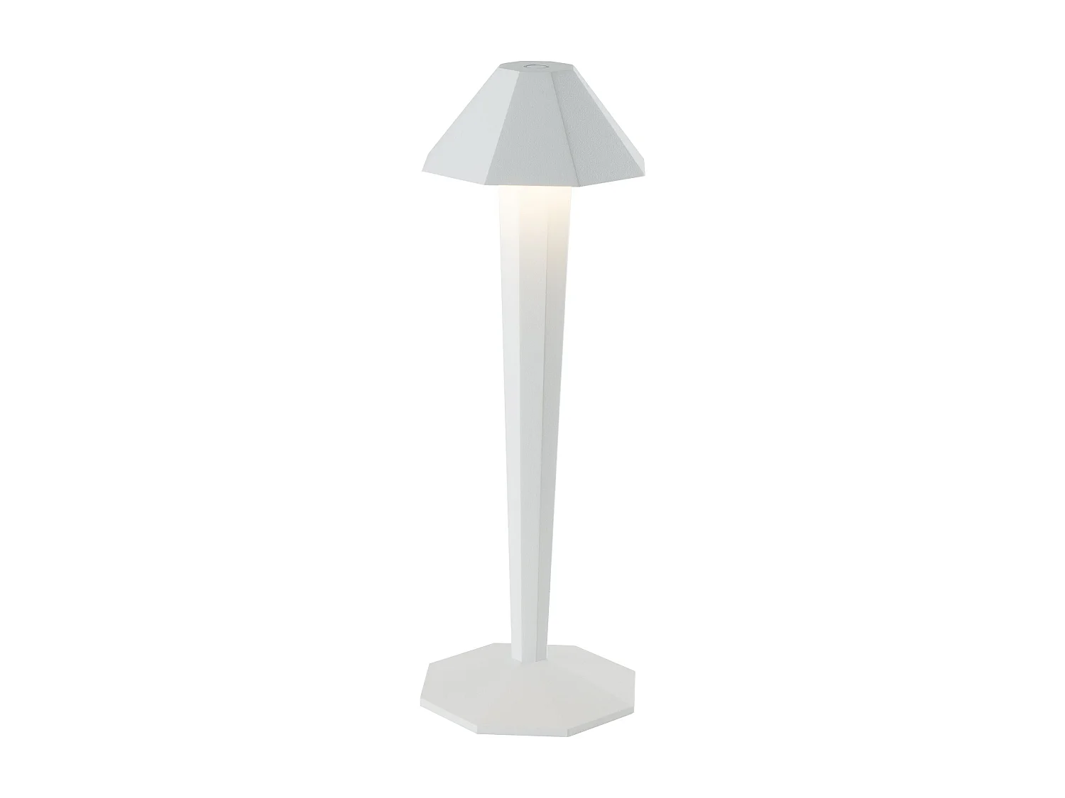 Lampe de table sans fil aluminium KRYPTON Blanc H35cm