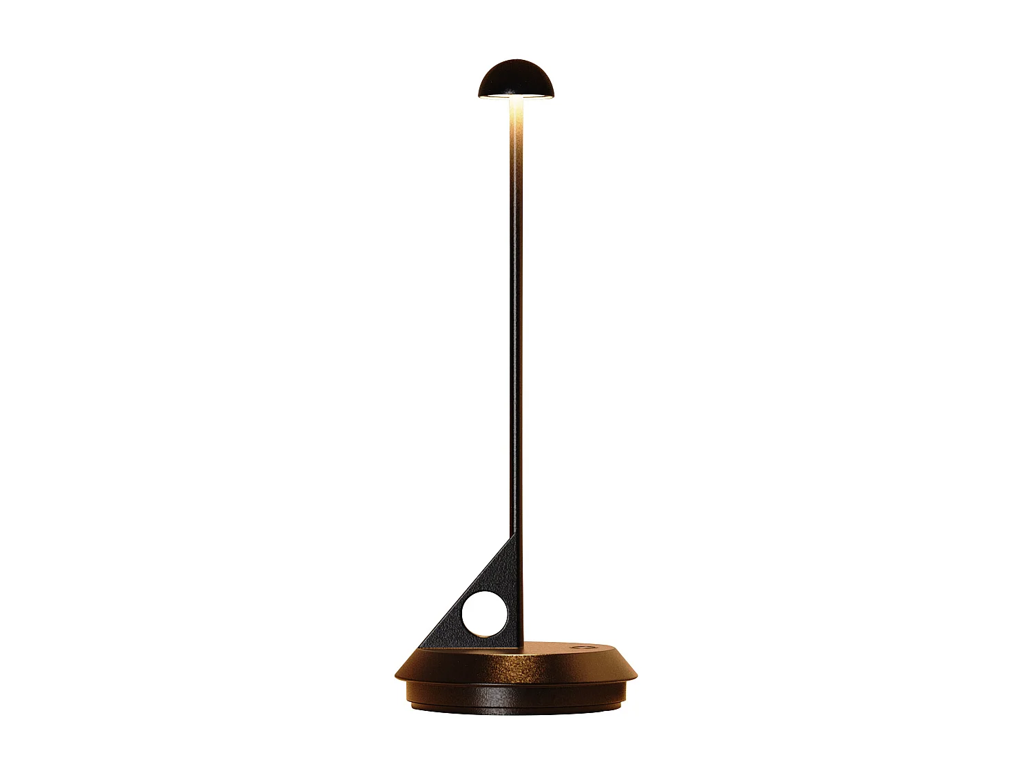 Lampe de table sans fil aluminium LUME Noir H29cm