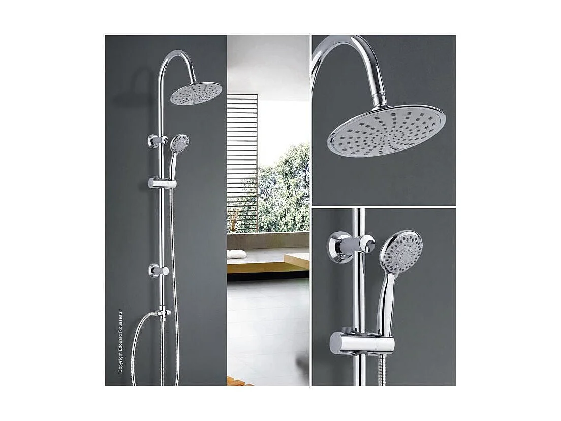 ROUSSEAU Colonne de douche sans robinet Dunedin chrome