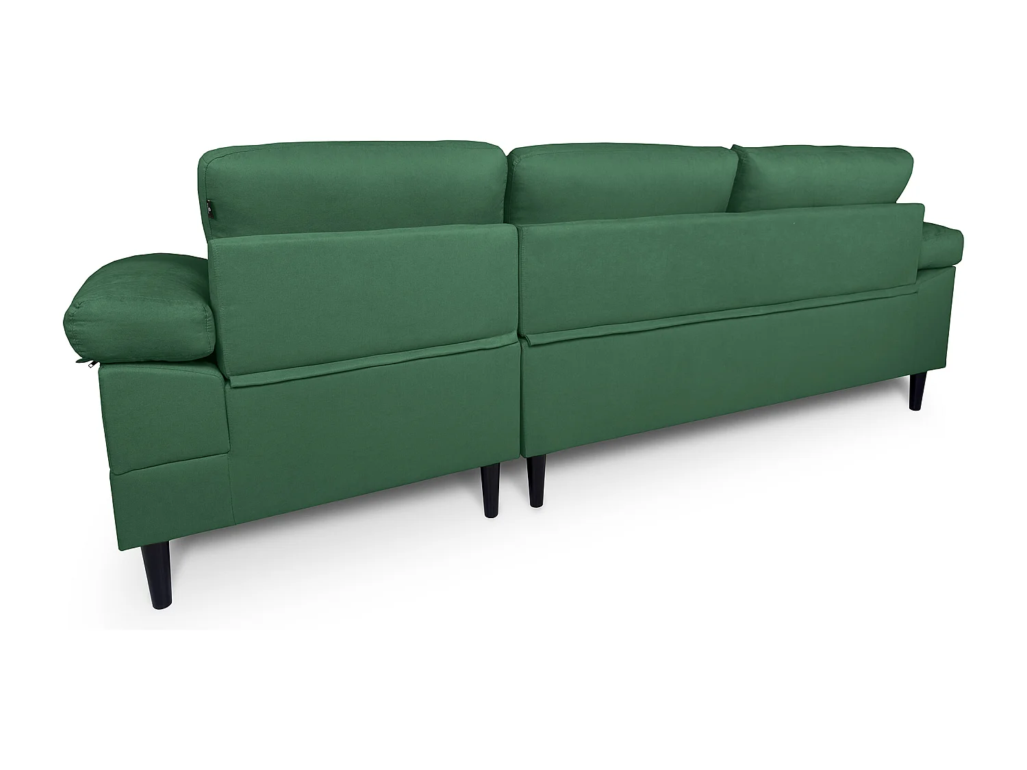 Divano angolare 3 posti con chaise longue destra tessuto verde abete – Washington