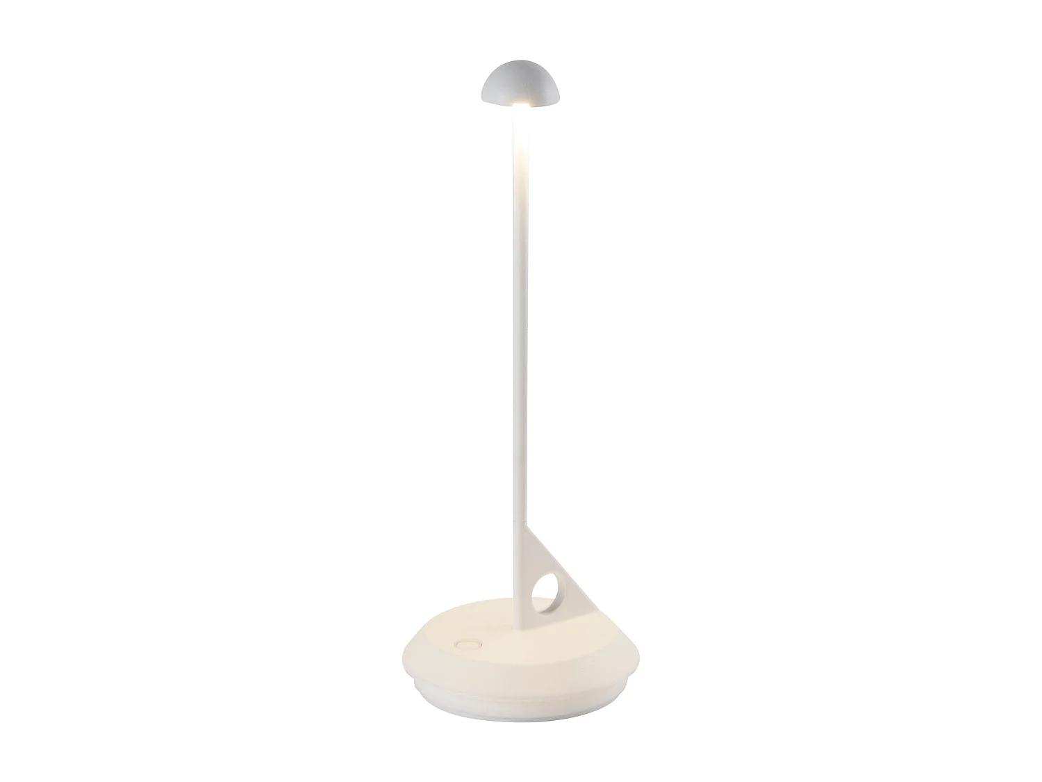 Lampe de table sans fil aluminium LUME Blanc H29cm