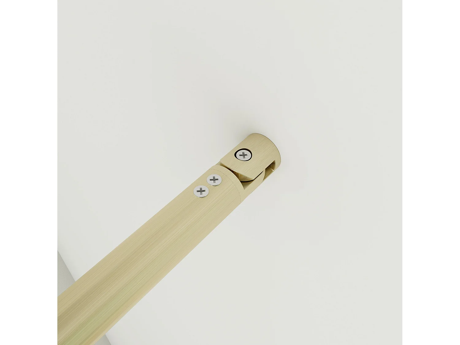 Box Doccia Walk In 40x200 cm Parete Fissa Vetro 8 mm Trasparente Anticalcare Oro Spazzolato Barra Stabilizzatrice 70-120 cm