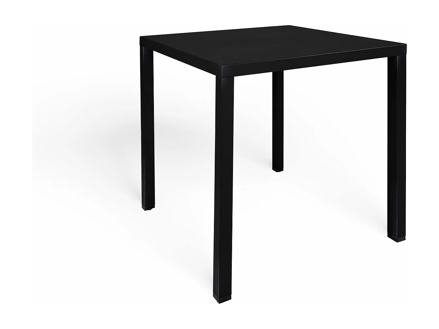 Tavolo da esterno 70×70 cm tavolo da giardino nero – Alan