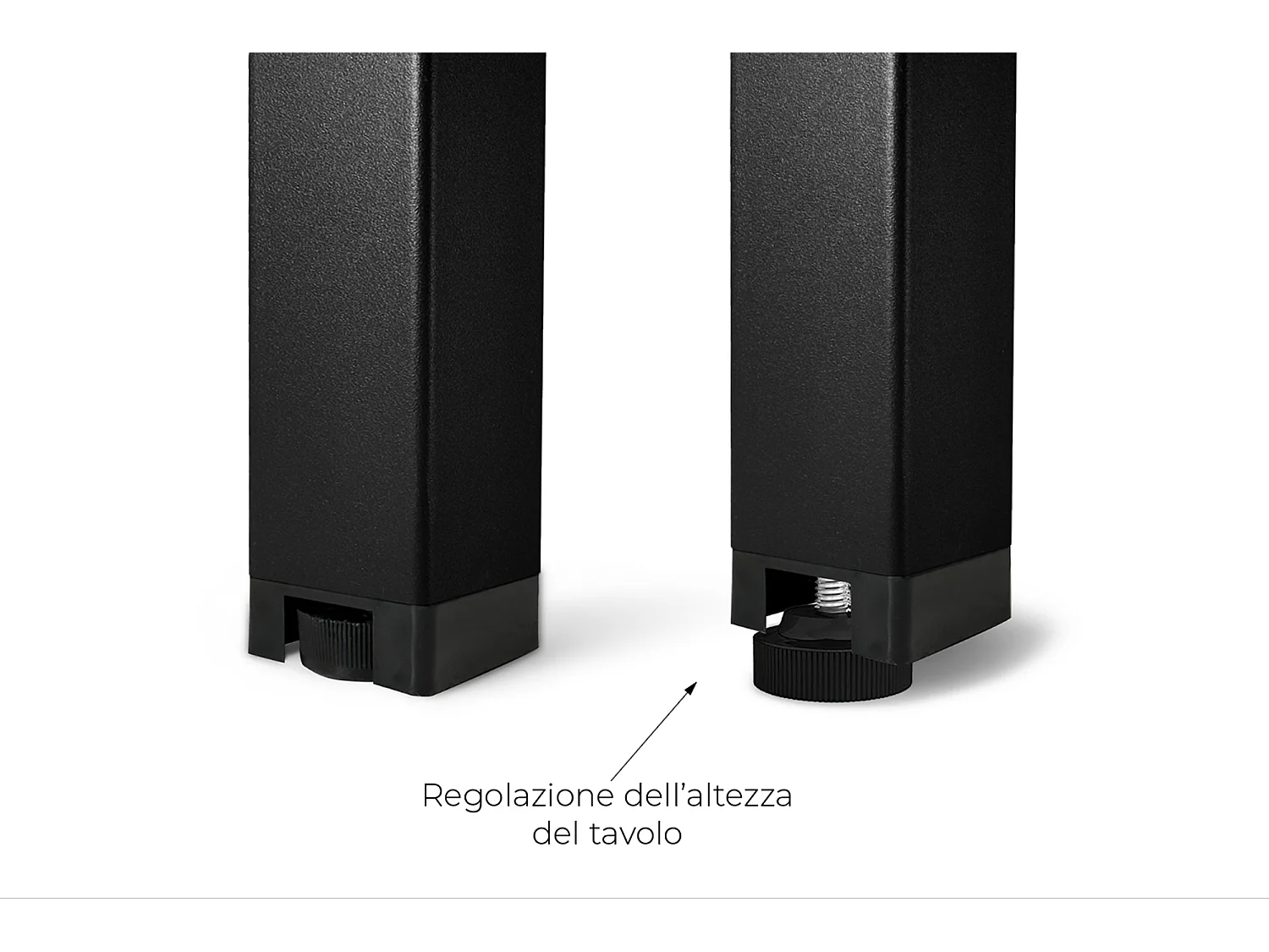 Tavolo da esterno 70×70 cm tavolo da giardino nero – Alan