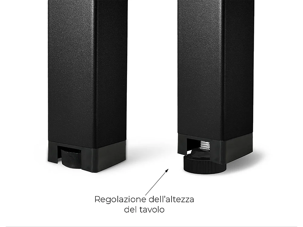 Tavolo da esterno 70×70 cm tavolo da giardino nero – Alan