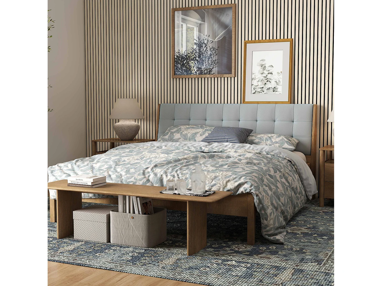 Set di 3 pannelli acustici in legno MDF,L240xL60cm SP21mm, Pannelli fonoassorbenti scansionati in 3D con finitura effetto legno rovere