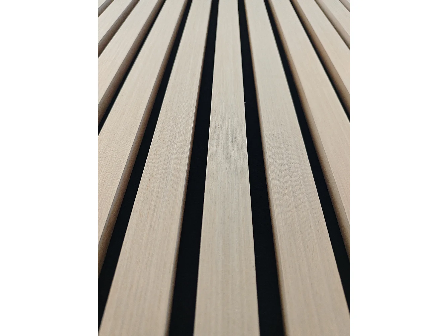 Set di 2 pannelli acustici in legno MDF,L120xL60cm SP21mm, Pannelli fonoassorbenti scansionati in 3D con finitura effetto legno rovere chiaro