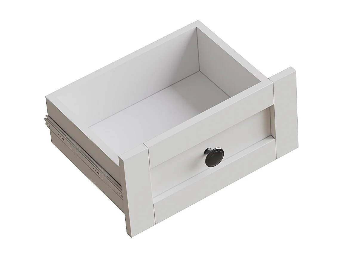 Buffet haut de cuisine moderne - 120 x 40 x 180 cm - avec 4 portes en verre + 3 tiroirs + étagères + Leds - MDF + verre - blanc