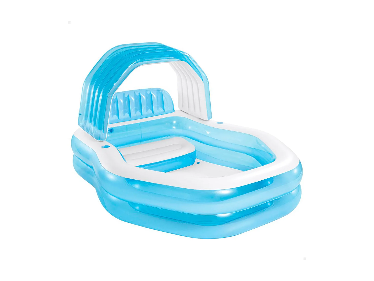 Piscina hinchable Intex con sillón y toldo 530L +3A blanco/azul 135x191x229 cm