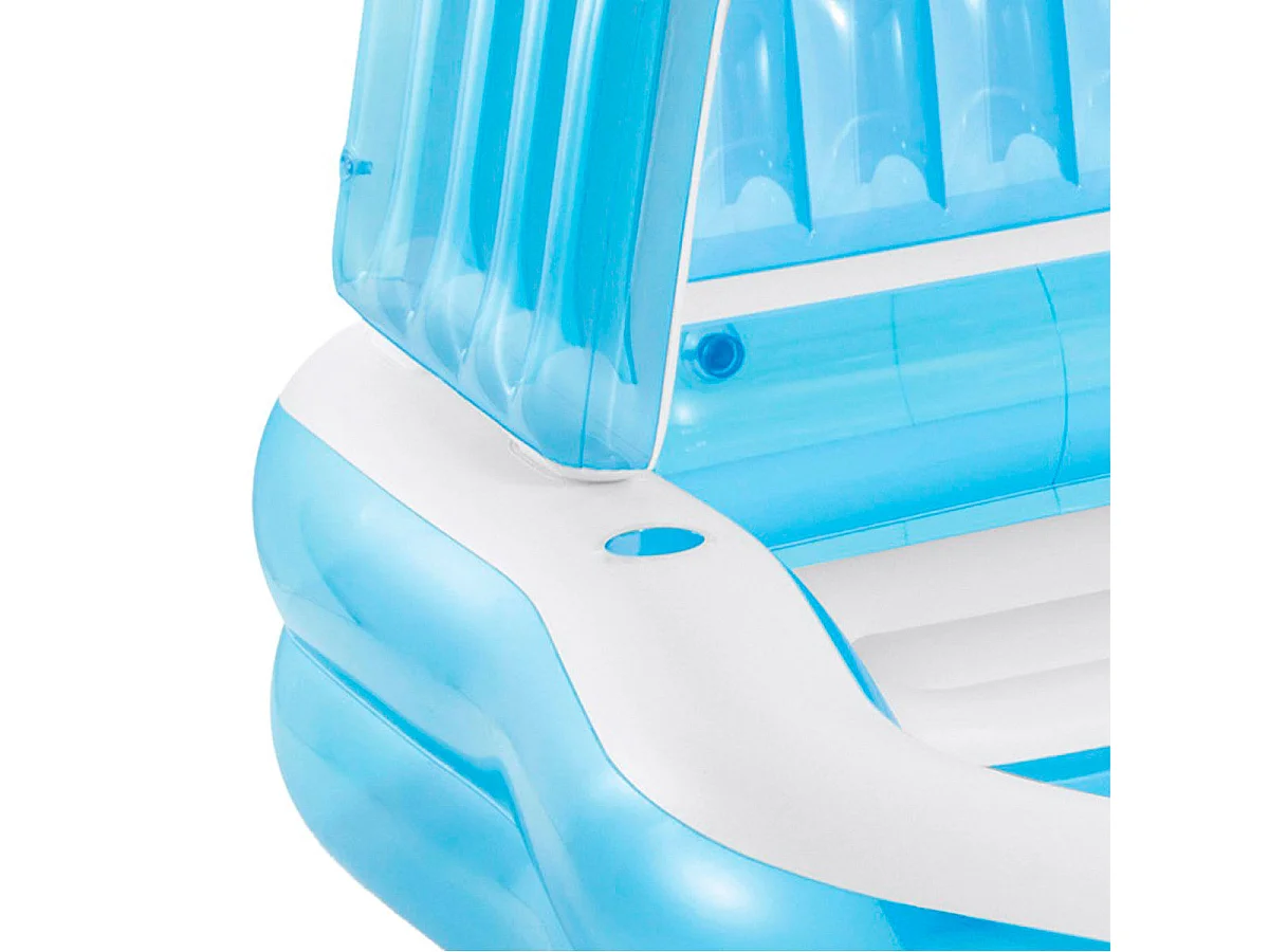 Piscina hinchable Intex con sillón y toldo 530L +3A blanco/azul 135x191x229 cm