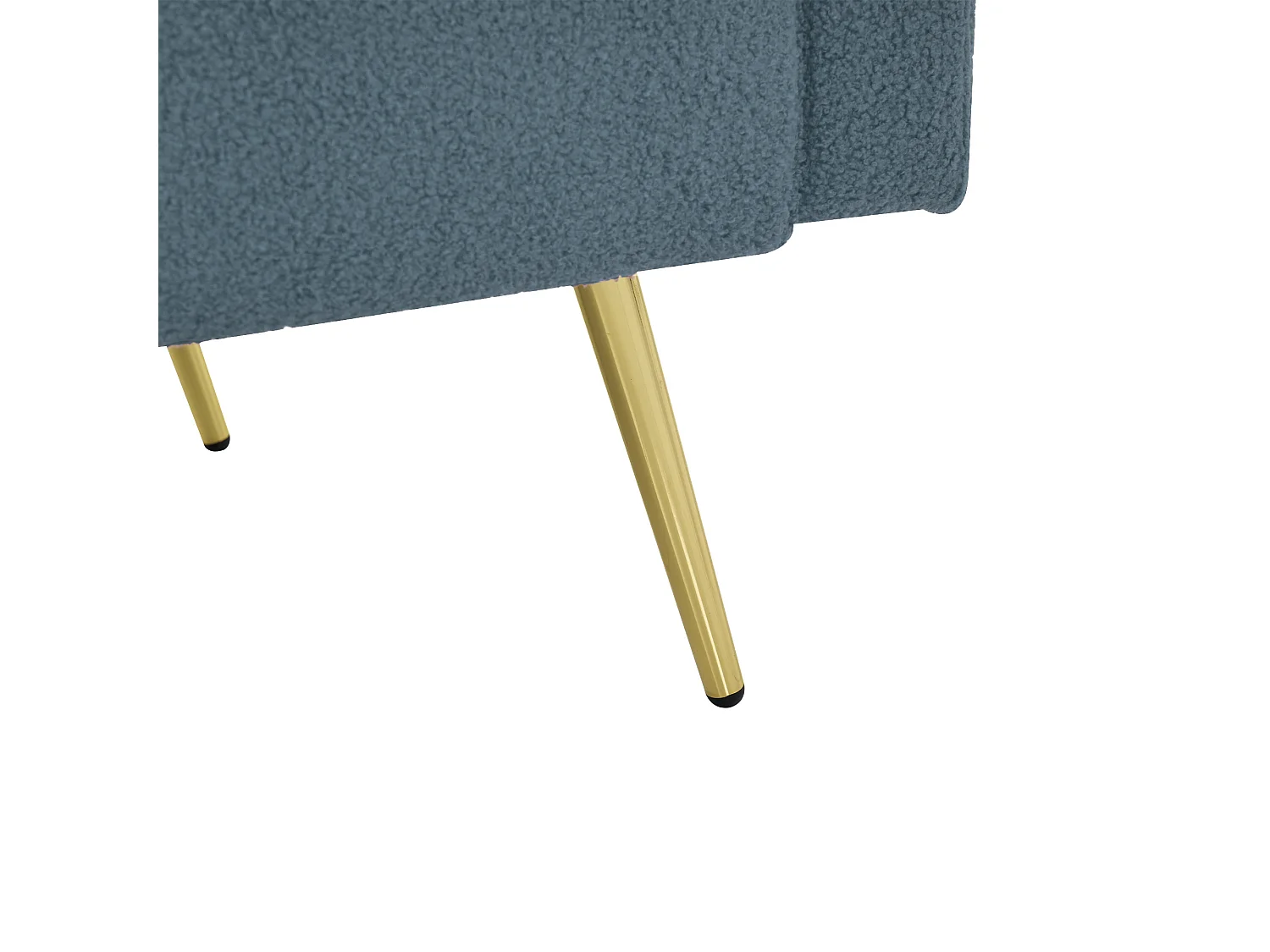 Canapé convertible 2 places - angle réglable - avec coussins et poches de rangement latérales - bleu antique