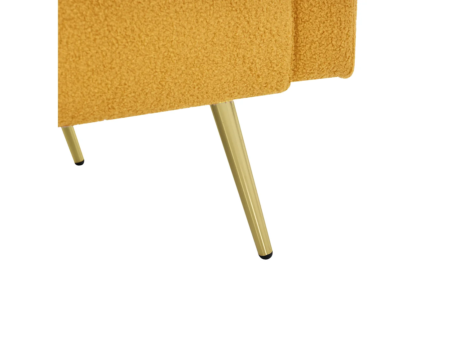 Canapé convertible 2 places - angle réglable - avec coussins et poches de rangement latérales - jaune