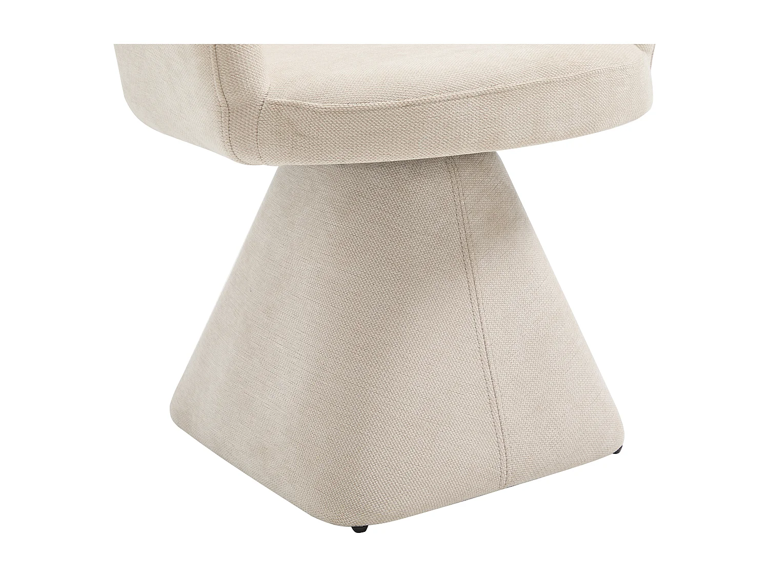 Lot de 2 chaises pivotantes avec accoudoirs en tissu - Beige - VALYRA