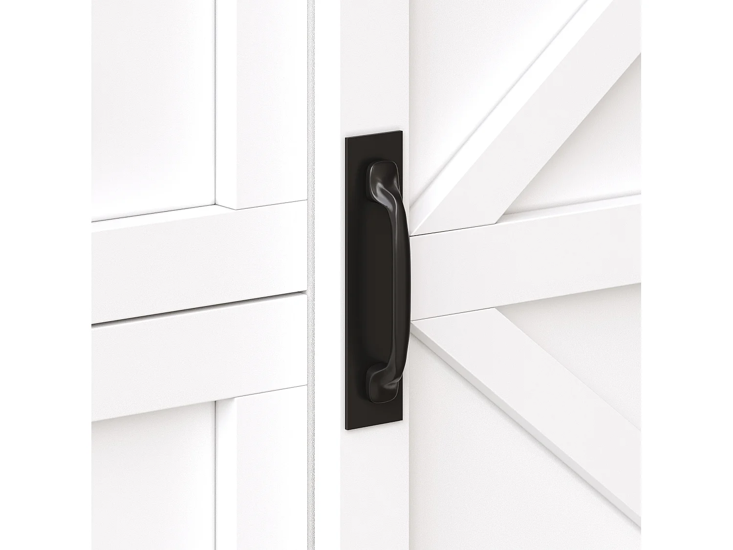 Ilot central de cuisine mobile - Plateau extensible - 120x73x93cm - 2 portes et 4 tiroirs - avec porte-serviettes - style campagnard - Blanc