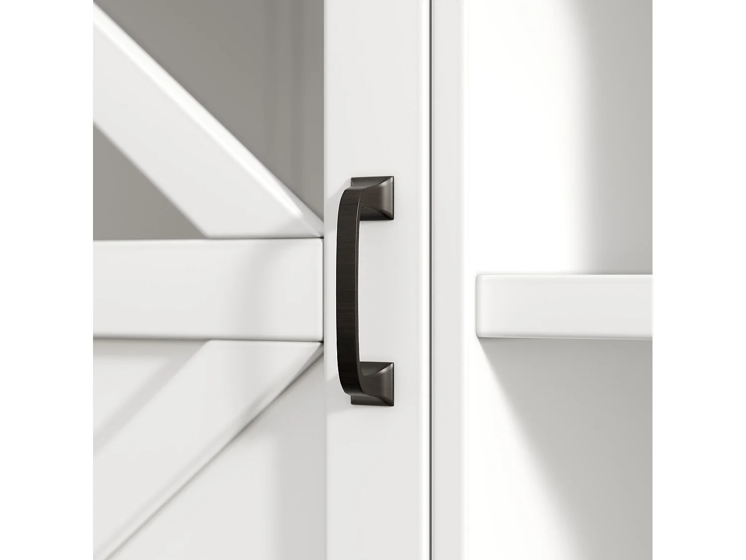 Ilot central de cuisine mobile - Plateau extensible - 120x71x98cm - avec LED - 2 portes et 3 tiroirs - étagères ouvertes - Blanc