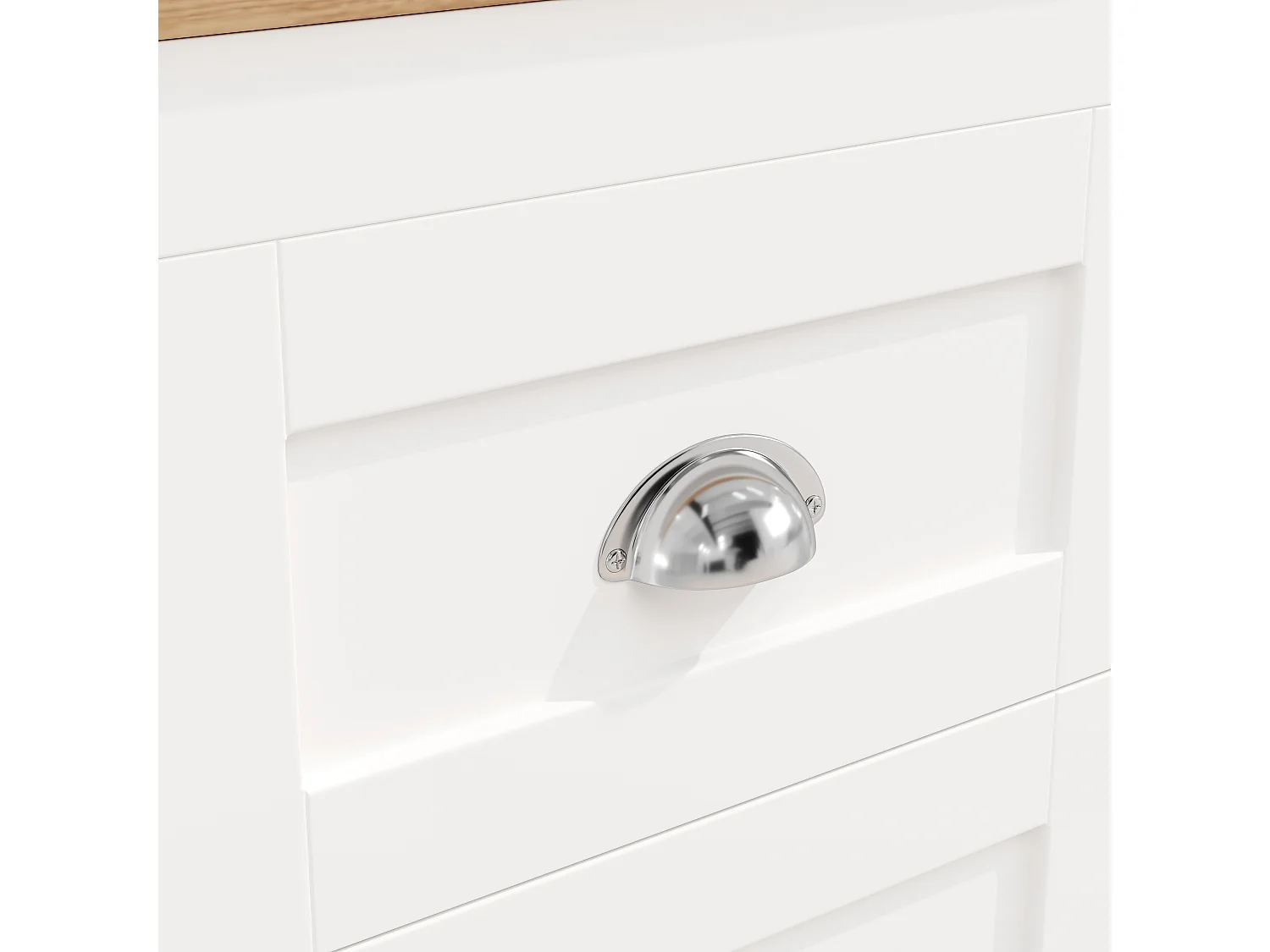 Mebel kuchenny - 120x40x179 cm - 4 drzwi i 3 szuflady - z oświetleniem LED - Biały