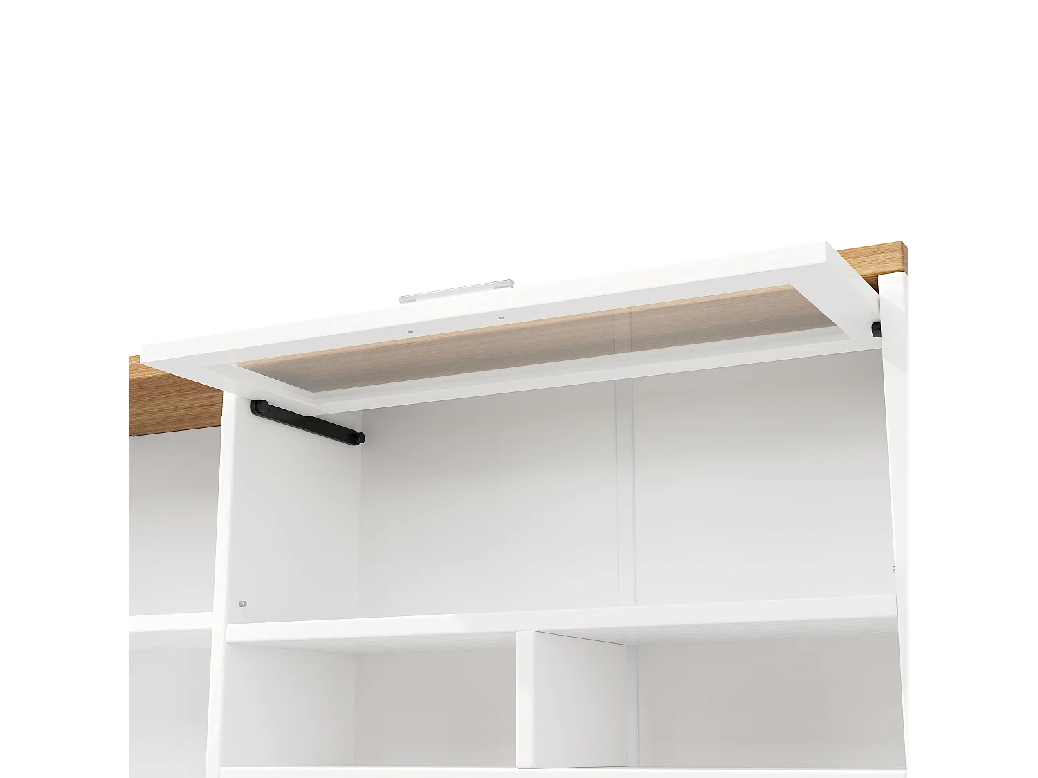 Mebel kuchenny - 104x40x180 cm - z 4 drzwiami i 1 szufladą - z oświetleniem LED - Biały